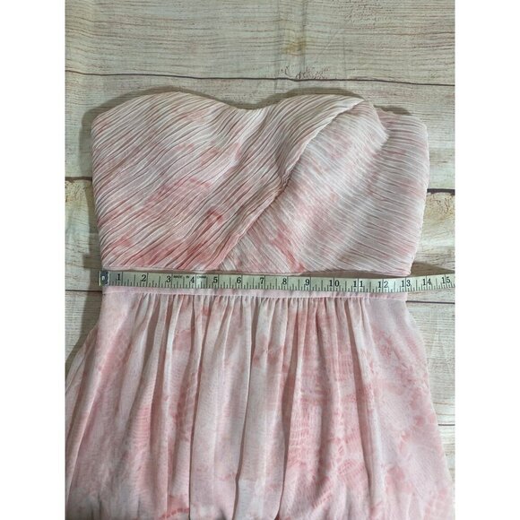 Erin Featherstone Women's Watercolor Pink Rose Watercolor Chiffon Dress - 4 - Picture 9 of 14